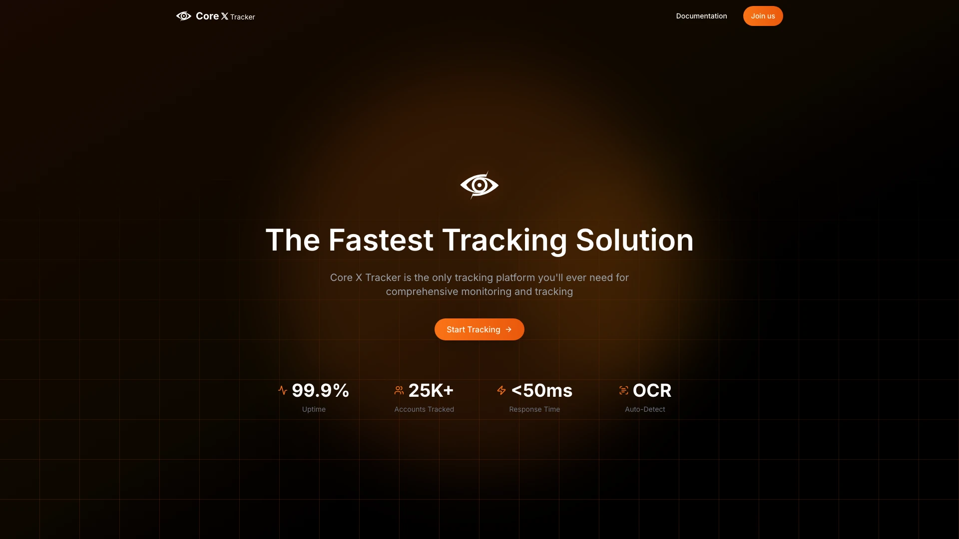 CoreBot App home desktop view: Hlavná stránka s podrobným popisom o CoreBot App