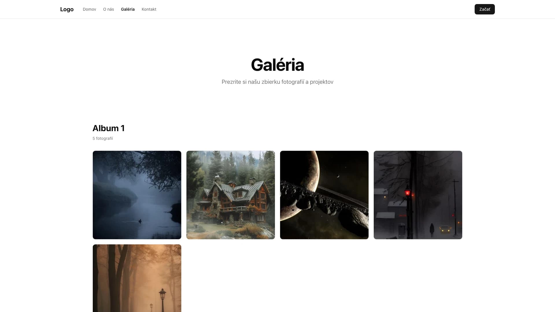 Guy Template galeria desktop view: Galéria s lightbox efektom a filtrom