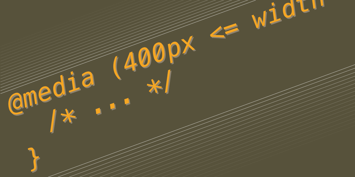 Syntax rozsahu prišla do kontajnerových štýlových dotazov a @if